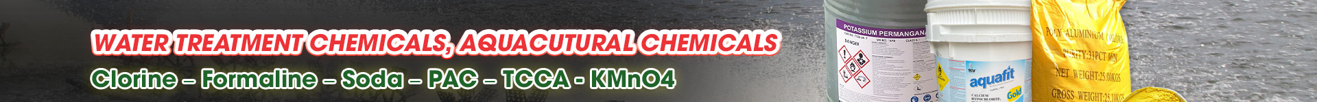 Water and waste water treatment chemicals (PAC, Chloramine B, Kali alum, etc.)